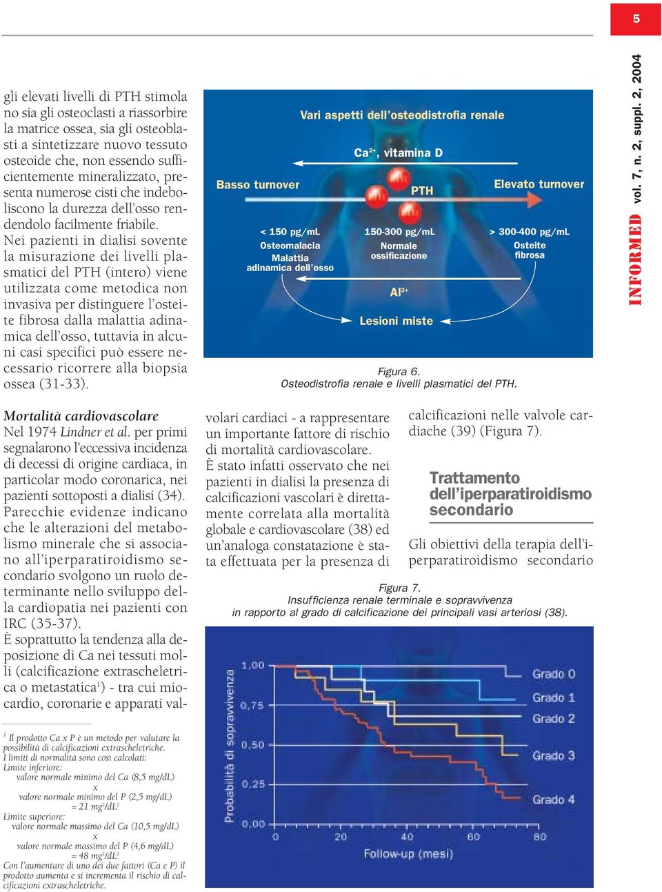 Nei pazienti in dialisi sovente la misurazione dei livelli plasmatici del PTH (intero) viene utilizzata come metodica non invasiva per distinguere l osteite fibrosa dalla malattia adinamica dell