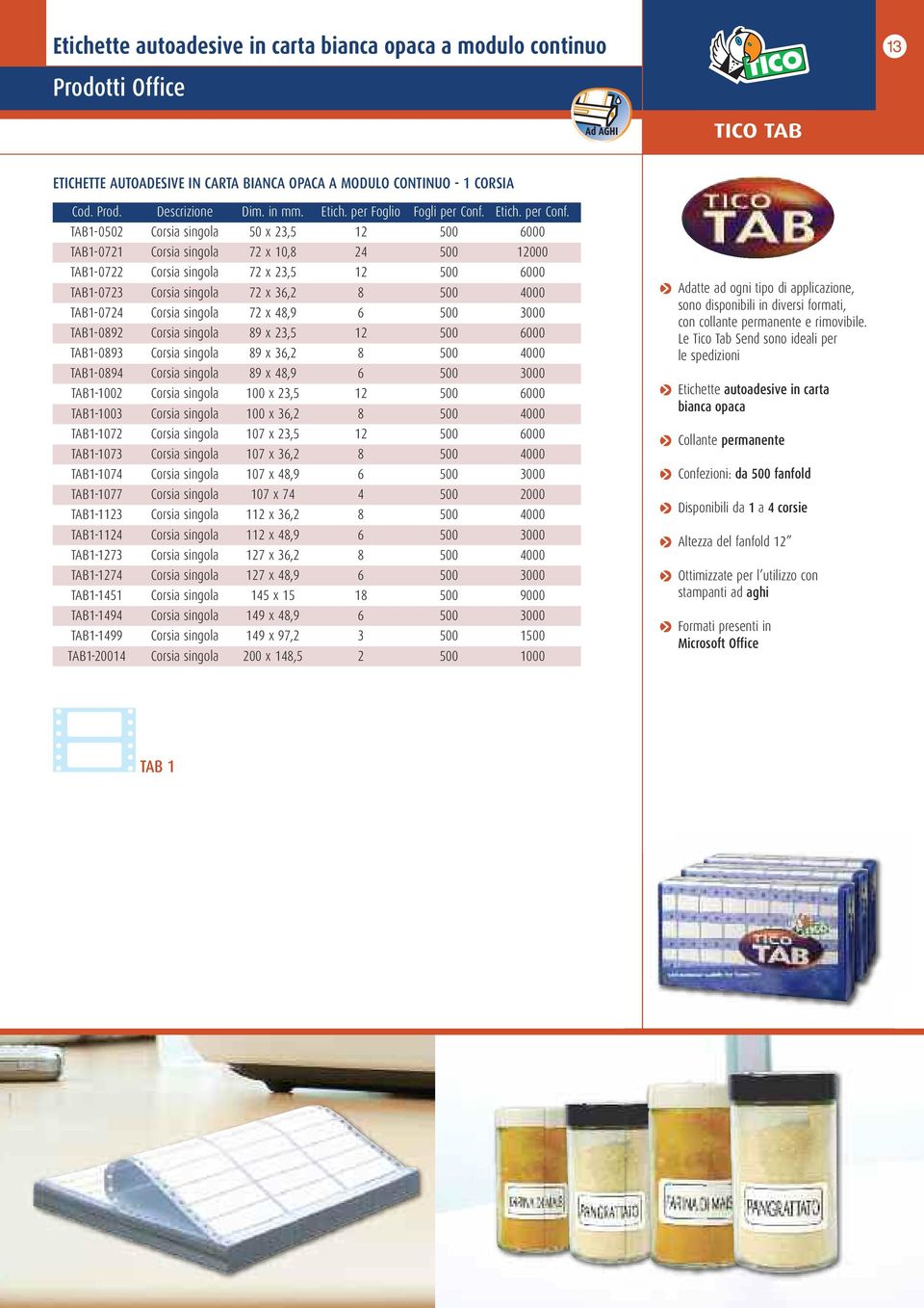 TAB1-0892 Corsia singola 89 x 23,5 12 500 6000 TAB1-0893 Corsia singola 89 x 36,2 8 500 4000 TAB1-0894 Corsia singola 89 x 48,9 6 500 3000 TAB1-1002 Corsia singola 100 x 23,5 12 500 6000 TAB1-1003