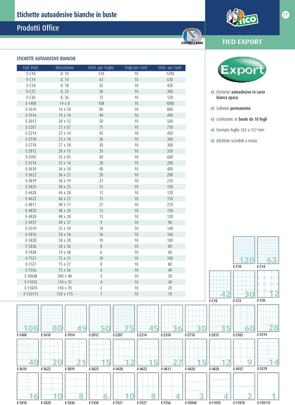 36 12 10 120 E-1408 14 x 8 108 10 1080 E-1610 16 x 10 80 10 800 E-1914 19 x 14 49 10 490 E-2012 20 x 12 50 10 500 E-2207 22 x 07 75 10 750 E-2214 22 x 14 45 10 450 E-2318 23 x 18 36 10 360 E-2718 27