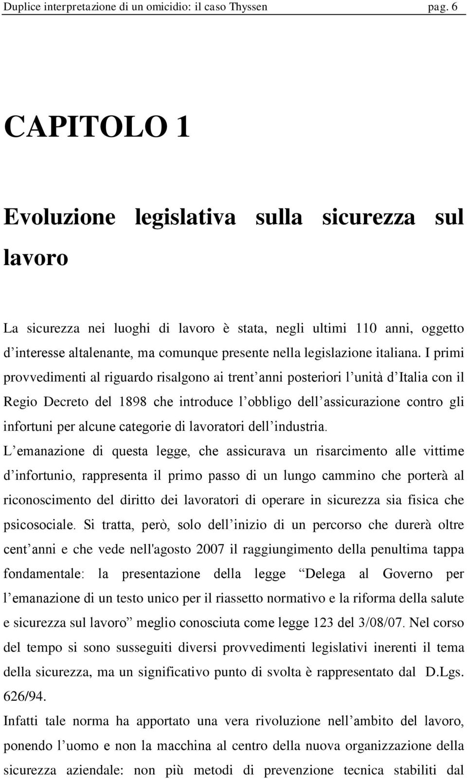 legislazione italiana.