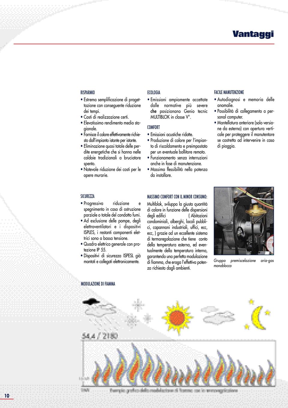 Notevole riduzione dei costi per le opere murarie. ECOLOGIA Emissioni ampiamente accettate dalle normative più severe che posizionano Genio tecnic MULTIBLOK in classe V.