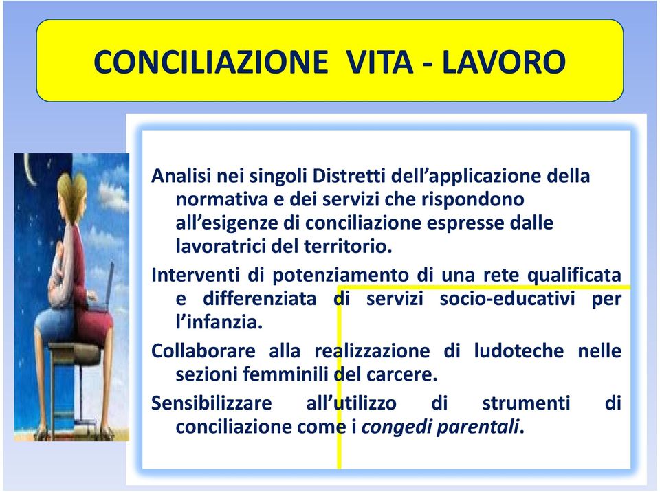 Interventi di potenziamento di una rete qualificata e differenziata di servizi socio-educativi per l infanzia.