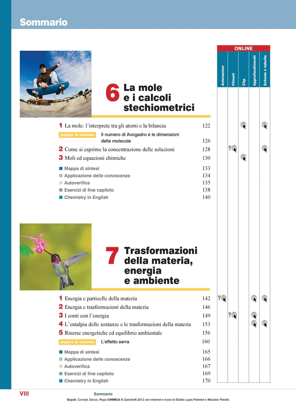 Esercizi di fine capitolo Chemistry in English 7 Trasformazioni della materia, energia e ambiente 1 2 3 4 5 pagine di scienza L