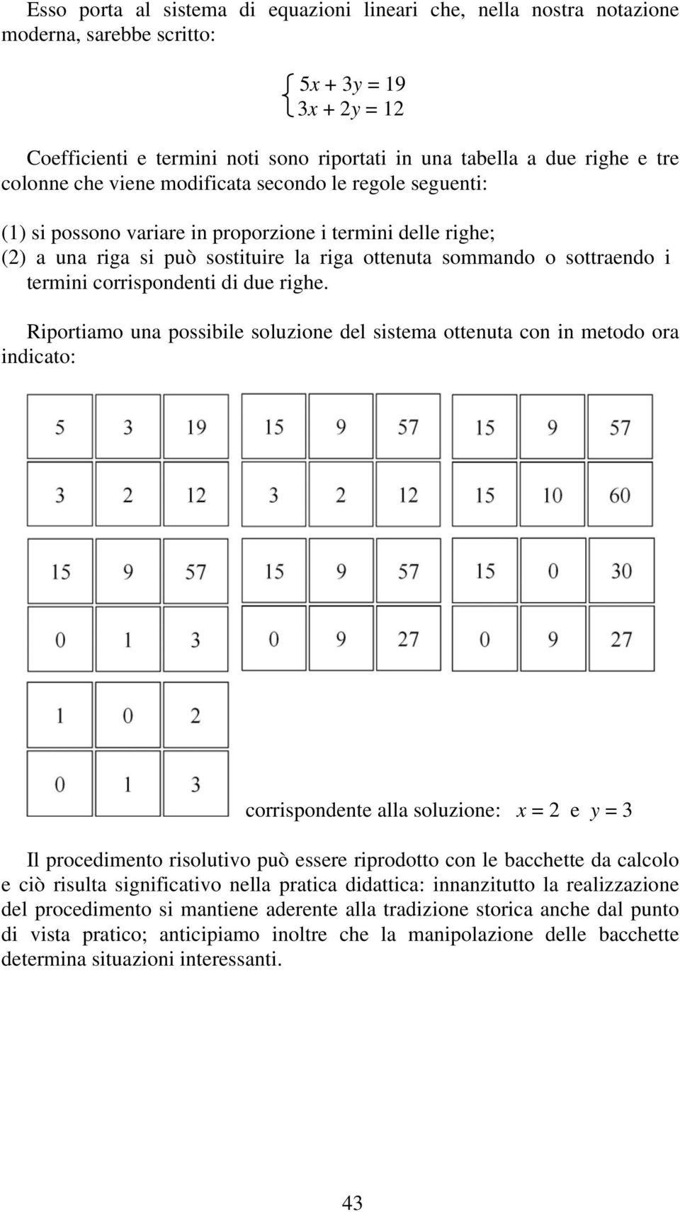 corrispondenti di due righe.