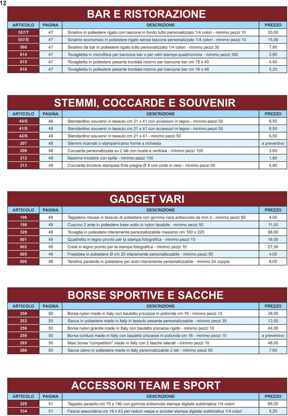 quadricromia - minimo pezzi 00,90 7 Tovaglietta in poliestere pesante bordata intorno per bancone bar cm x 0,0 7 Tovaglietta in poliestere pesante bordata intorno per bancone bar cm x 8,0 0/S /S /S