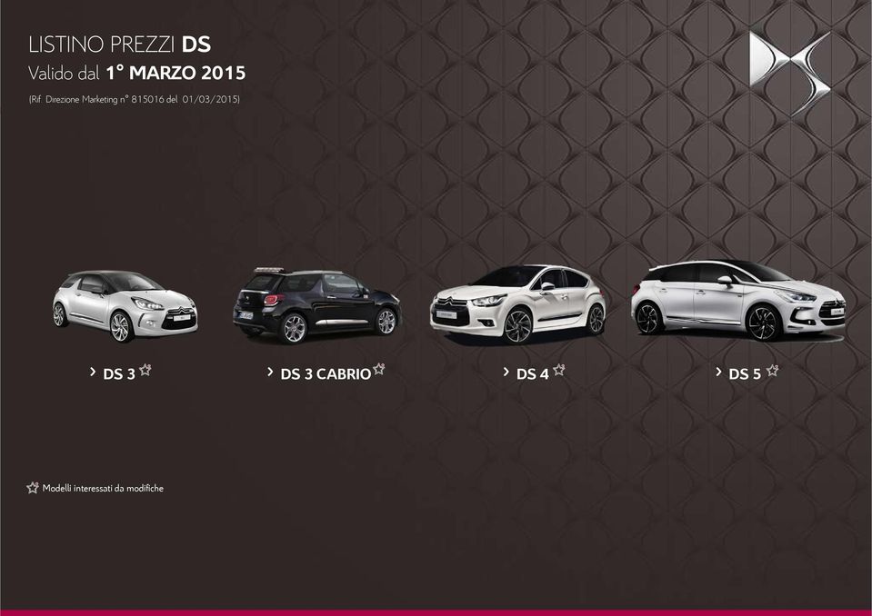 DS 3 DS 3 CABRIO DS 4 DS 5