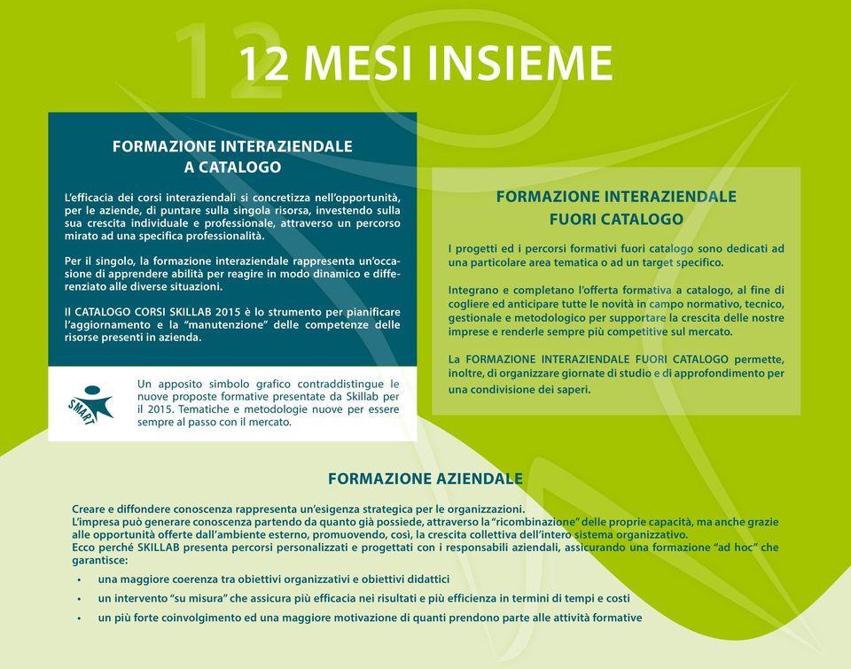 Per il singolo, la formazione interaziendale rappresenta un occasione di apprendere abilità per reagire in modo dinamico e differenziato alle diverse situazioni.