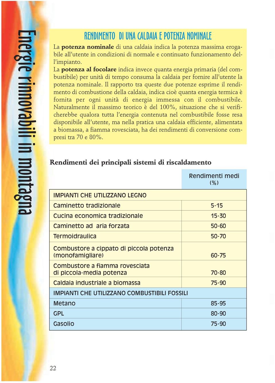 Il rapporto tra queste due potenze esprime il rendimento di combustione della caldaia, indica cioè quanta energia termica è fornita per ogni unità di energia immessa con il combustibile.