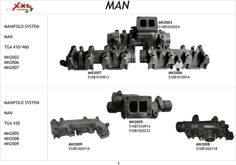 51081010914 MAN TGA 430 MN2005 MN2008 MN2009