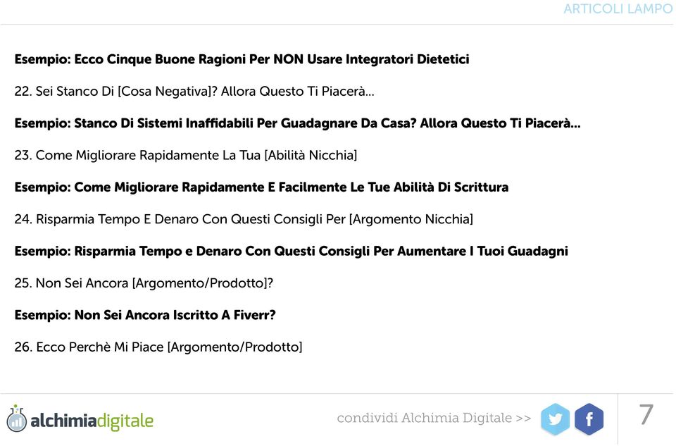 Come Migliorare Rapidamente La Tua [Abilità Nicchia] Esempio: Come Migliorare Rapidamente E Facilmente Le Tue Abilità Di Scrittura 24.