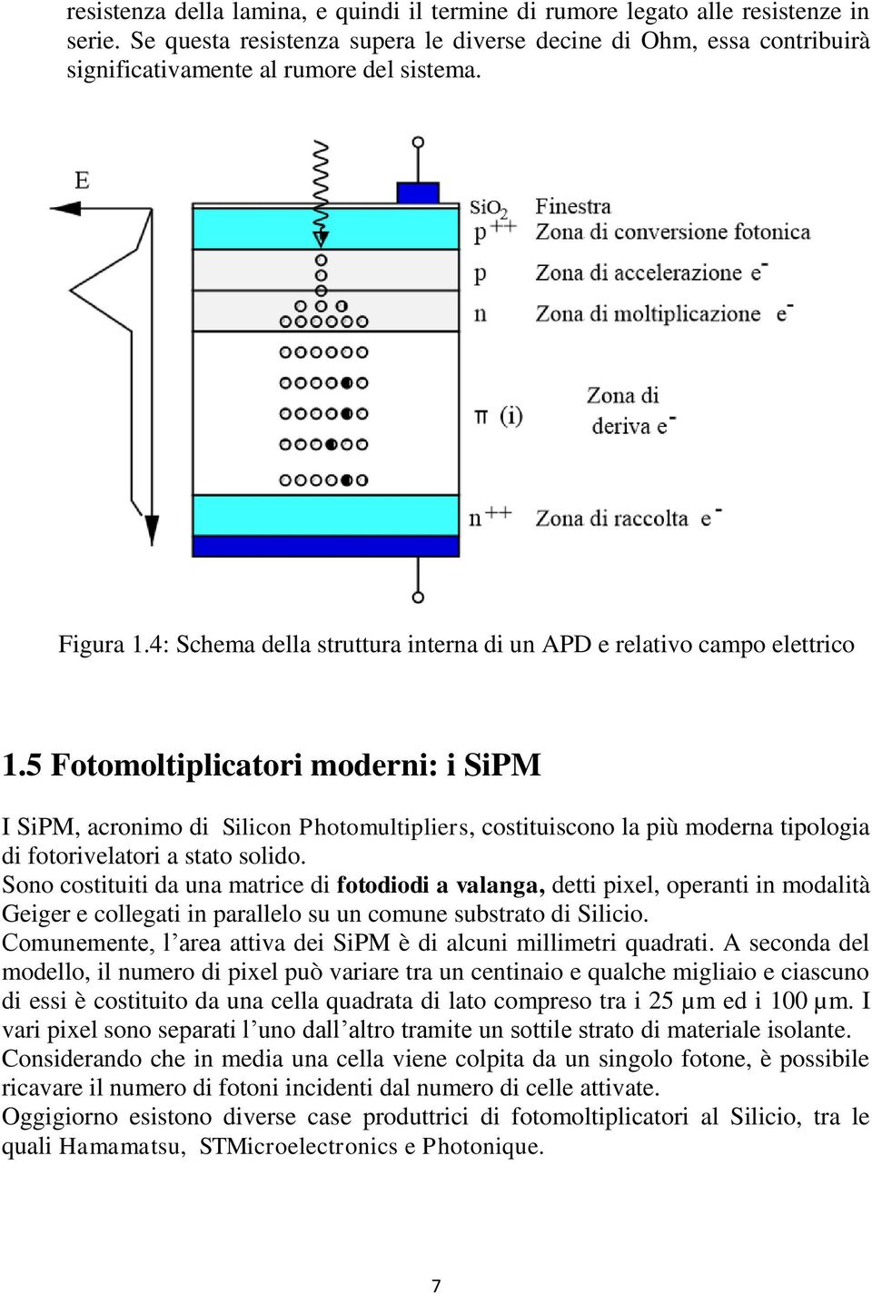 5 Fotomoltiplicatori moderni: i SiPM I SiPM, acronimo di Silicon Photomultipliers, costituiscono la più moderna tipologia di fotorivelatori a stato solido.