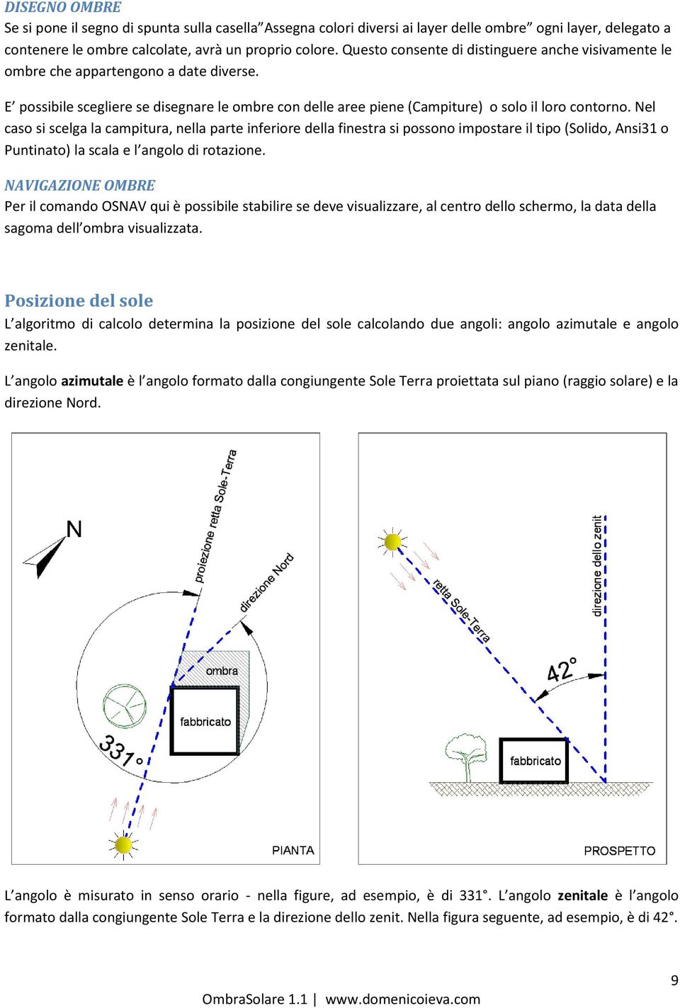 Nel caso si scelga la campitura, nella parte inferiore della finestra si possono impostare il tipo (Solido, Ansi31 o Puntinato) la scala e l angolo di rotazione.