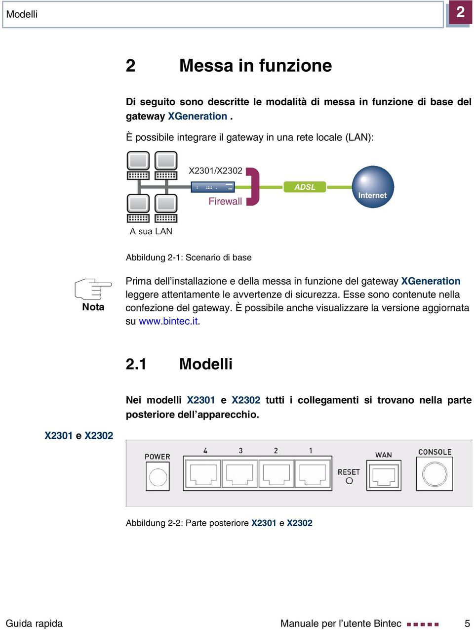 in funzione del gateway XGeneration leggere attentamente le avvertenze di sicurezza. Esse sono contenute nella confezione del gateway.