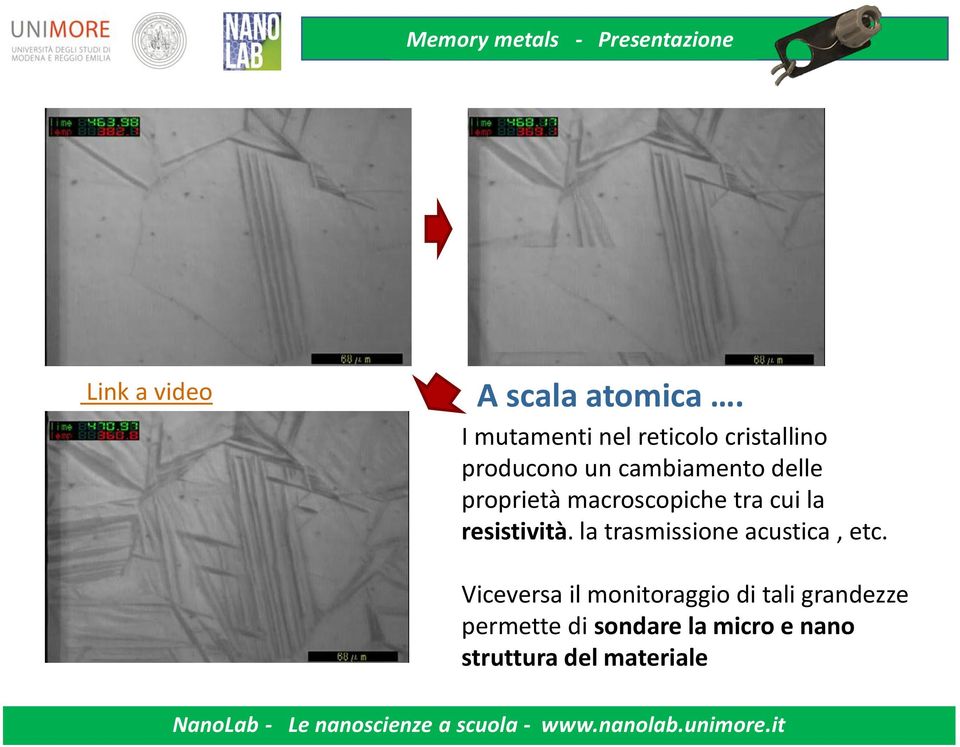 proprietà macroscopiche tra cui la resistività.