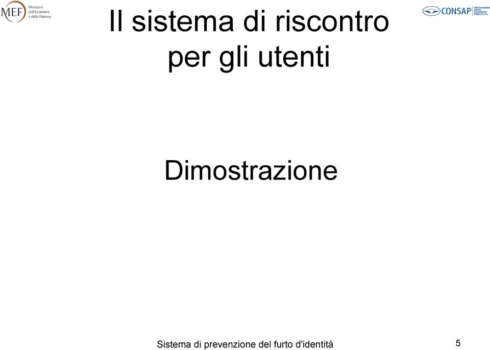 Dimostrazione Sistema di