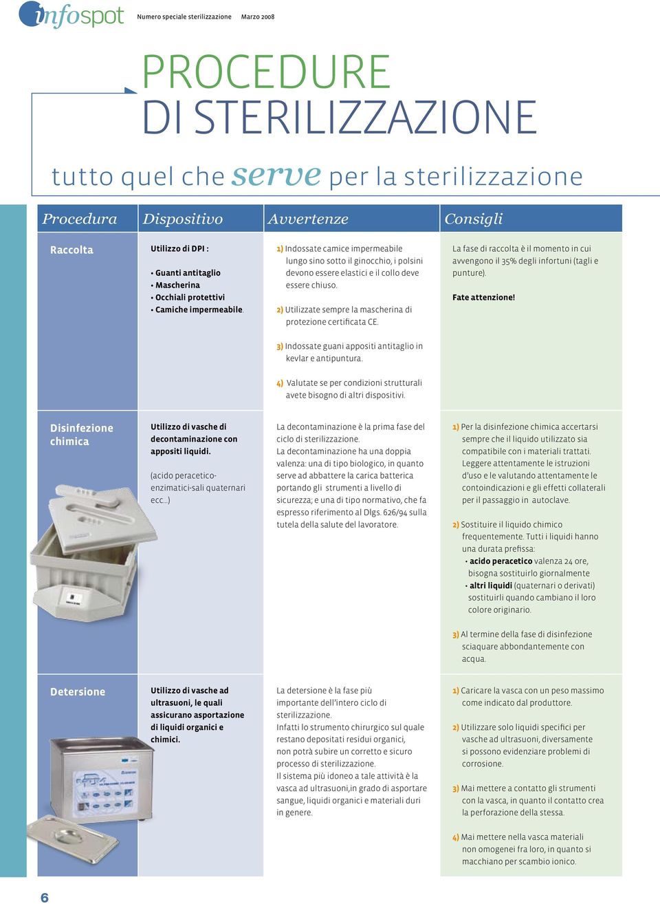 2) Utilizzate sempre la mascherina di protezione certificata CE. La fase di raccolta è il momento in cui avvengono il 35% degli infortuni (tagli e punture). Fate attenzione!