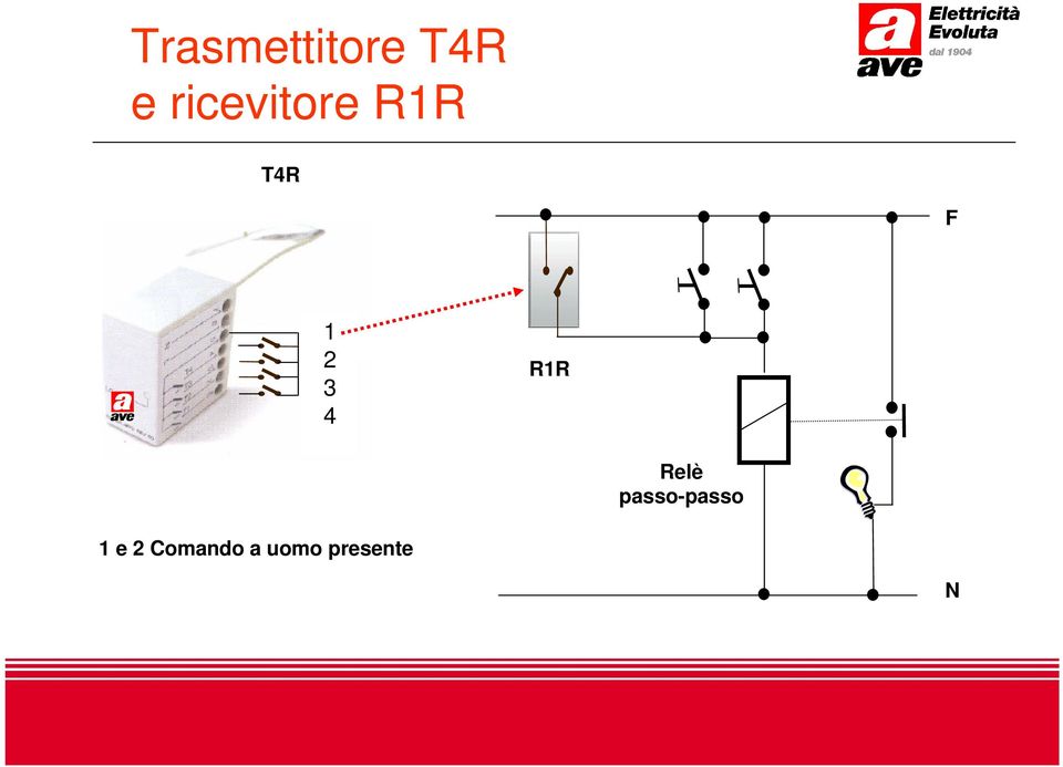 3 4 R1R Relè passo-passo