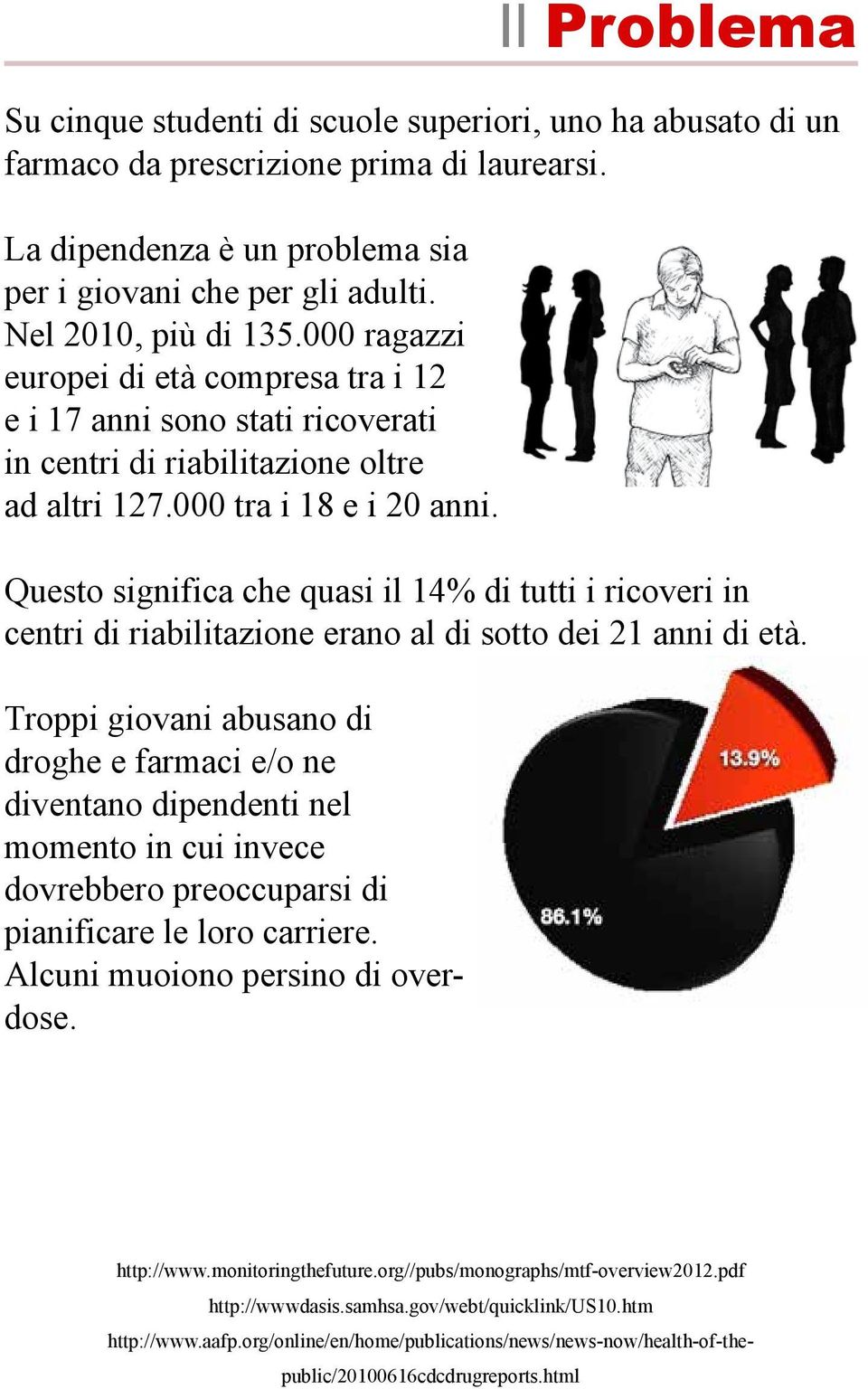 Questo significa che quasi il 14% di tutti i ricoveri in centri di riabilitazione erano al di sotto dei 21 anni di età.