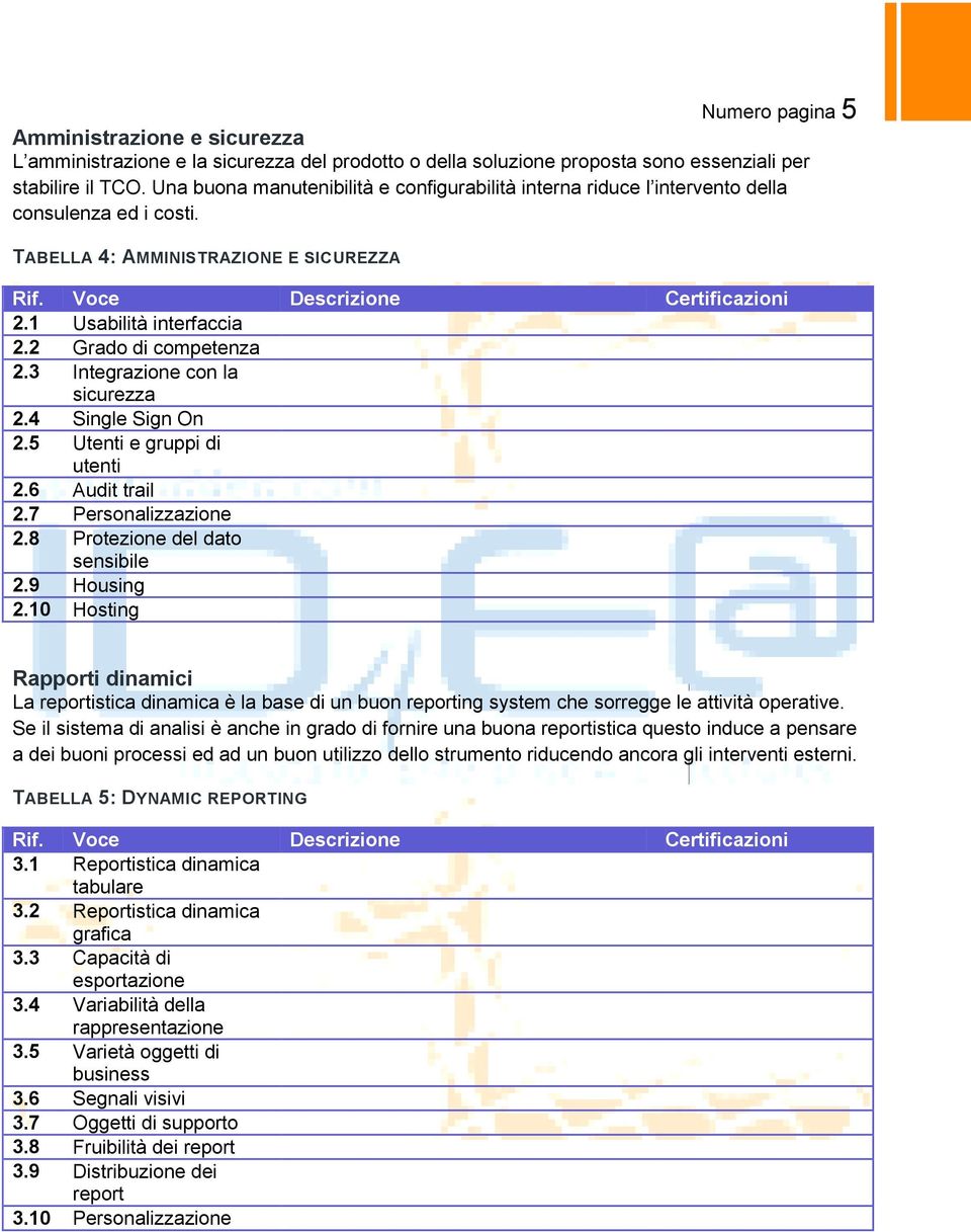 3 Integrazione con la sicurezza 2.4 Single Sign On 2.5 Utenti e gruppi di utenti 2.6 Audit trail 2.7 Personalizzazione 2.8 Protezione del dato sensibile 2.9 Housing 2.