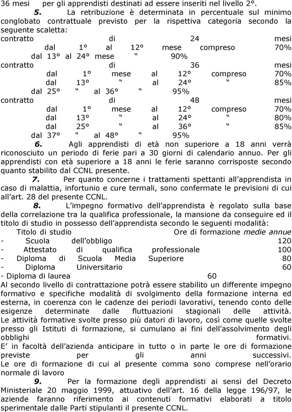 dal 13 al 24 mese 90% contratto di 36 mesi dal 1 mese al 12 compreso 70% dal 13 al 24 85% dal 25 al 36 95% contratto di 48 mesi dal 1 mese al 12 compreso 70% dal 13 al 24 80% dal 25 al 36 85% dal 37