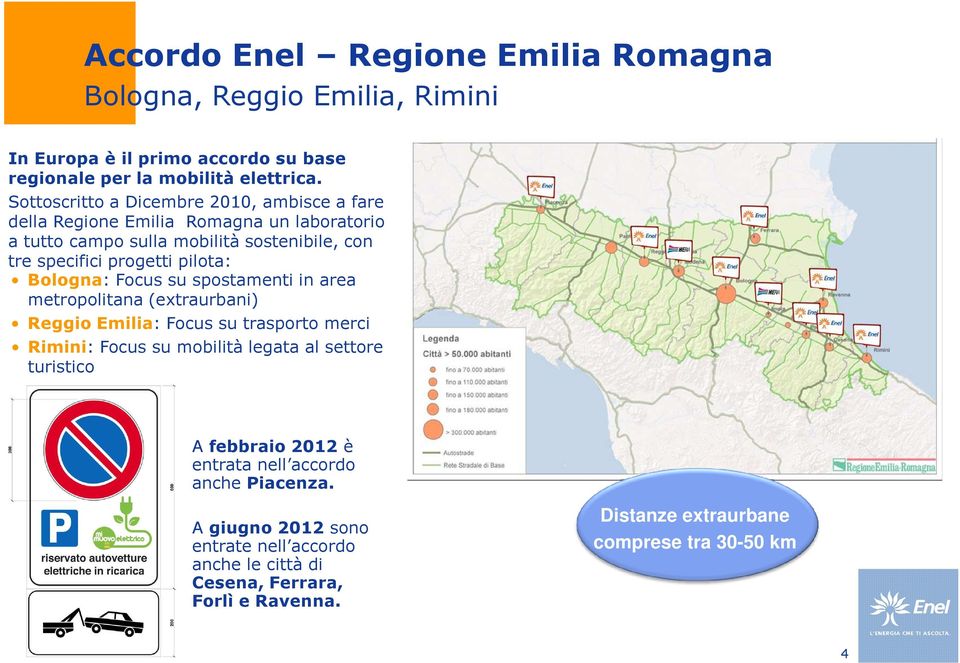 pilota: Bologna: Focus su spostamenti in area metropolitana (extraurbani) Reggio Emilia: Focus su trasporto merci Rimini: Focus su mobilità legata al settore