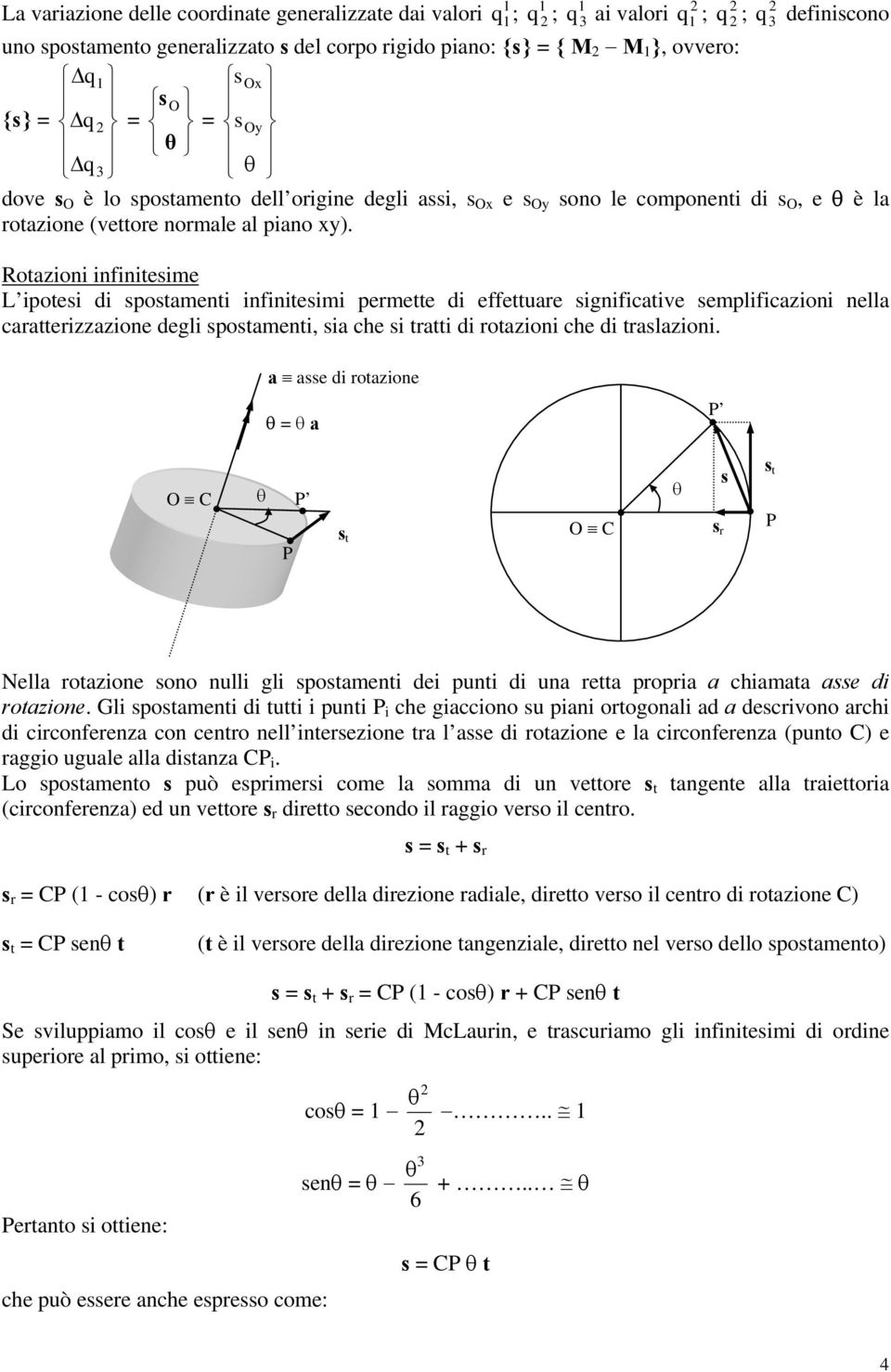 Rotazon nfnteme pote d potament nfntem permette d effettuare gnfcatve emplfcazon nella caratterzzazone degl potament, a che tratt d rotazon che d tralazon.