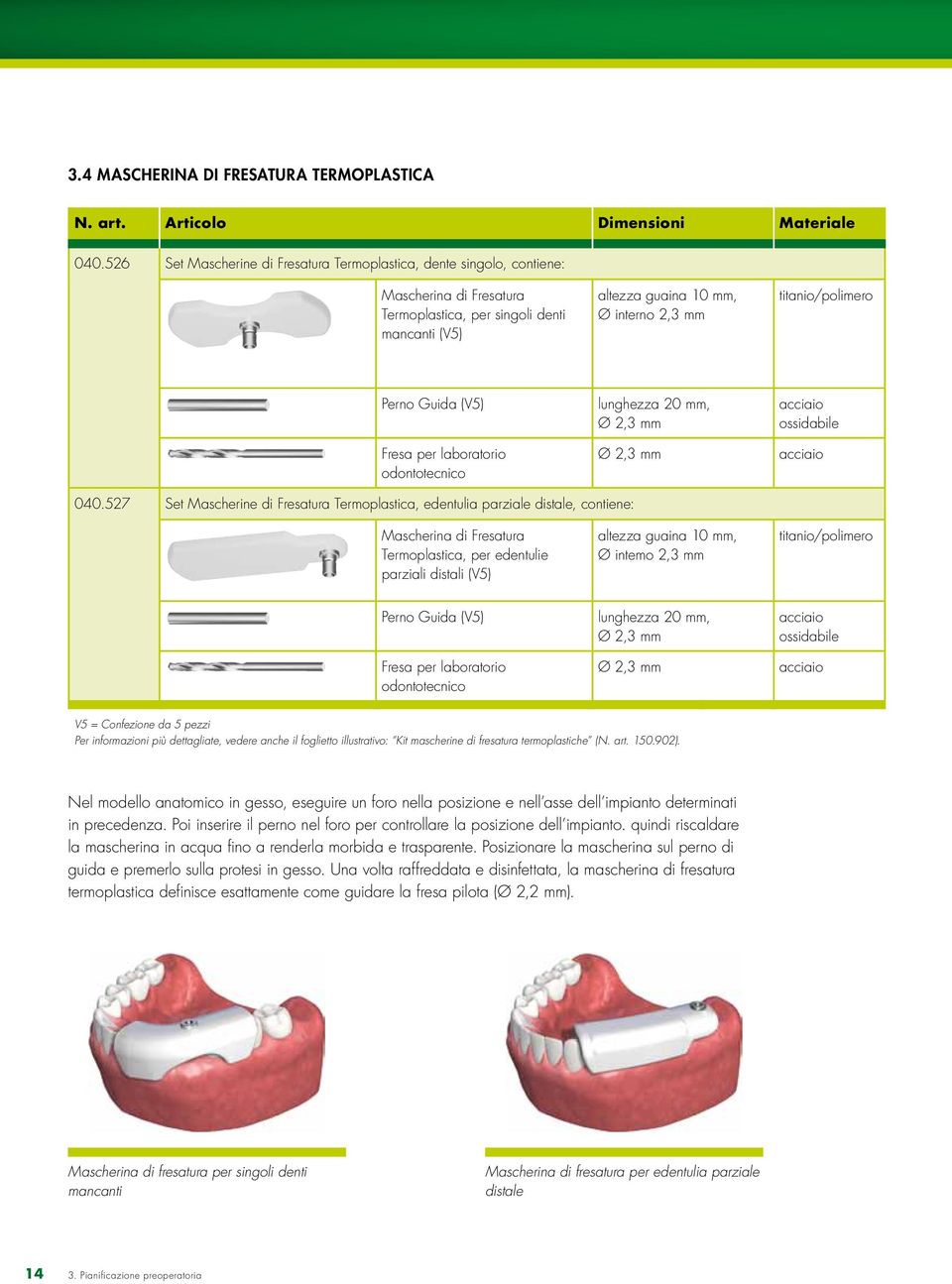 Perno Guida (V5) Fresa per laboratorio odontotecnico lunghezza 20 mm, Ø 2,3 mm Ø 2,3 mm acciaio ossidabile acciaio 040.