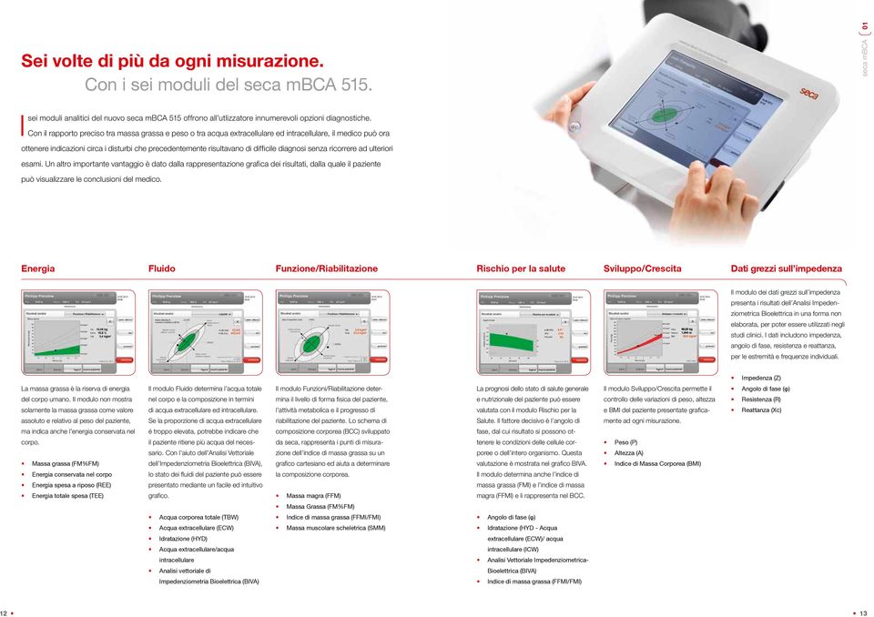 diagnosi senza ricorrere ad ulteriori esami. Un altro importante vantaggio è dato dalla rappresentazione grafica dei risultati, dalla quale il paziente può visualizzare le conclusioni del medico.