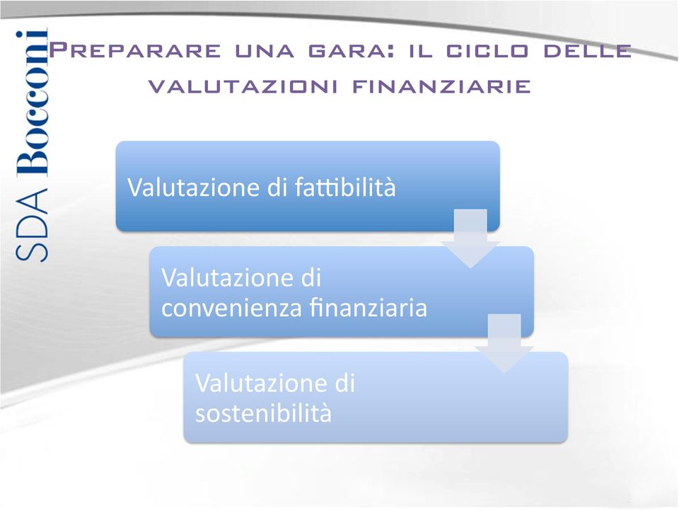 Valutazione di farbilità Valutazione