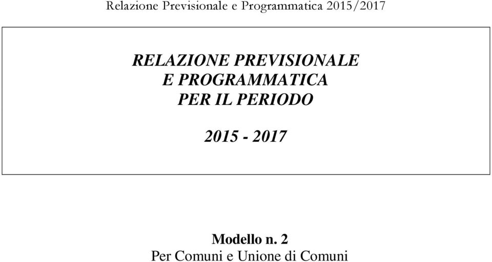 PERIODO 2015-2017 Modello