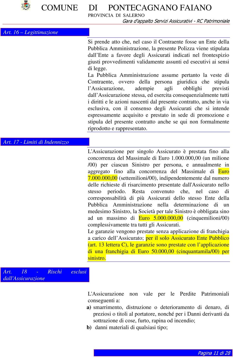 frontespizio giusti provvedimenti validamente assunti ed esecutivi ai sensi di legge.