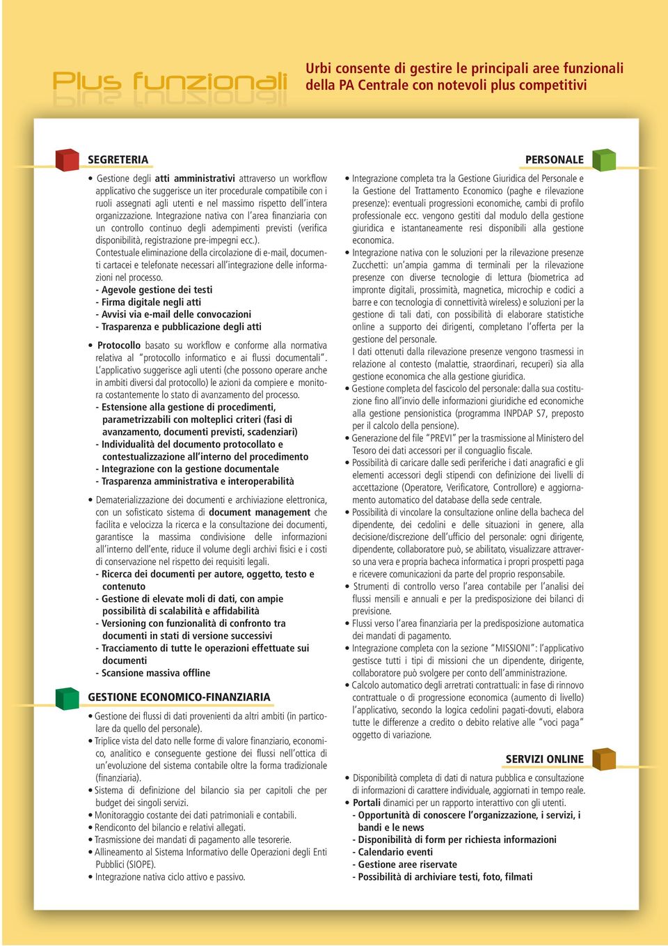 Integrazione nativa con l area finanziaria con un controllo continuo degli adempimenti previsti (verifica disponibilità, registrazione pre-impegni ecc.).