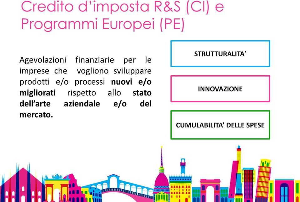 processi nuovi e/o migliorati rispetto allo stato dell arte