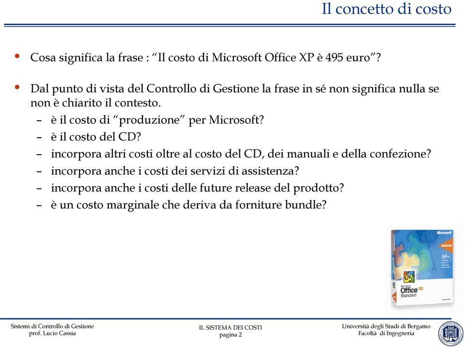 è il costo di produzione per Microsoft? è il costo del CD?