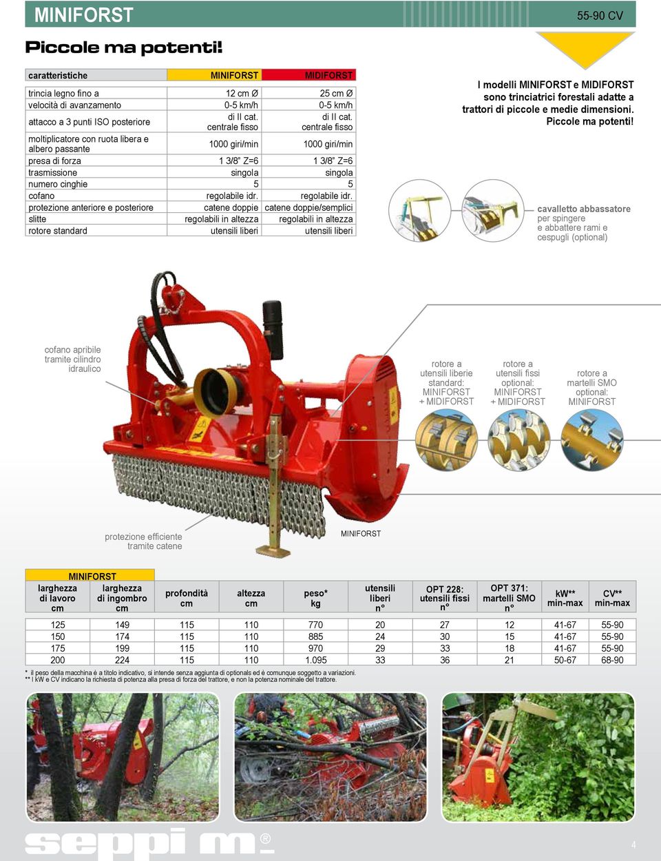 centrale fisso centrale fisso moltiplicatore con ruota libera e albero passante 1000 giri/min 1000 giri/min presa di forza 1 3/8 Z=6 1 3/8 Z=6 trasmissione singola singola numero cinghie 5 5 cofano