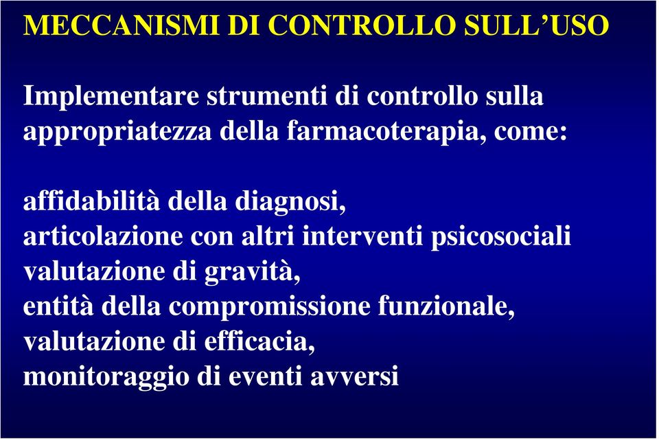 articolazione con altri interventi psicosociali valutazione di gravità, entità