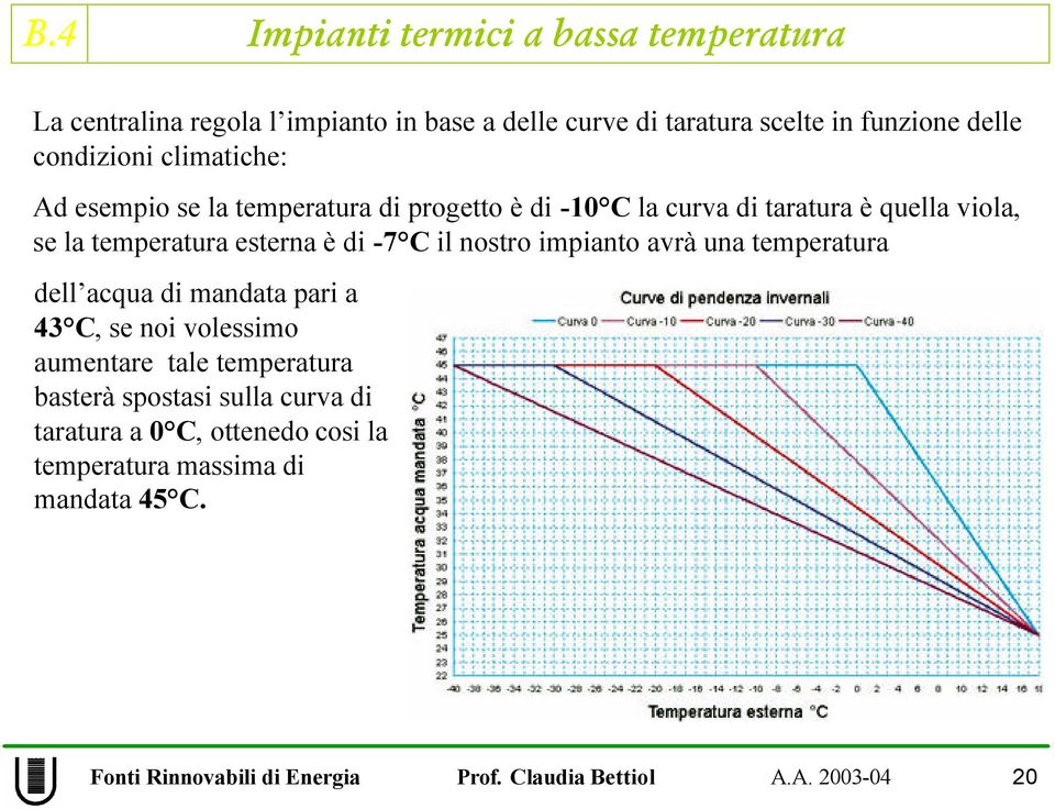 è di -7 C il nostro impianto avrà una temperatura dell acqua di mandata pari a 43 C, se noi volessimo aumentare