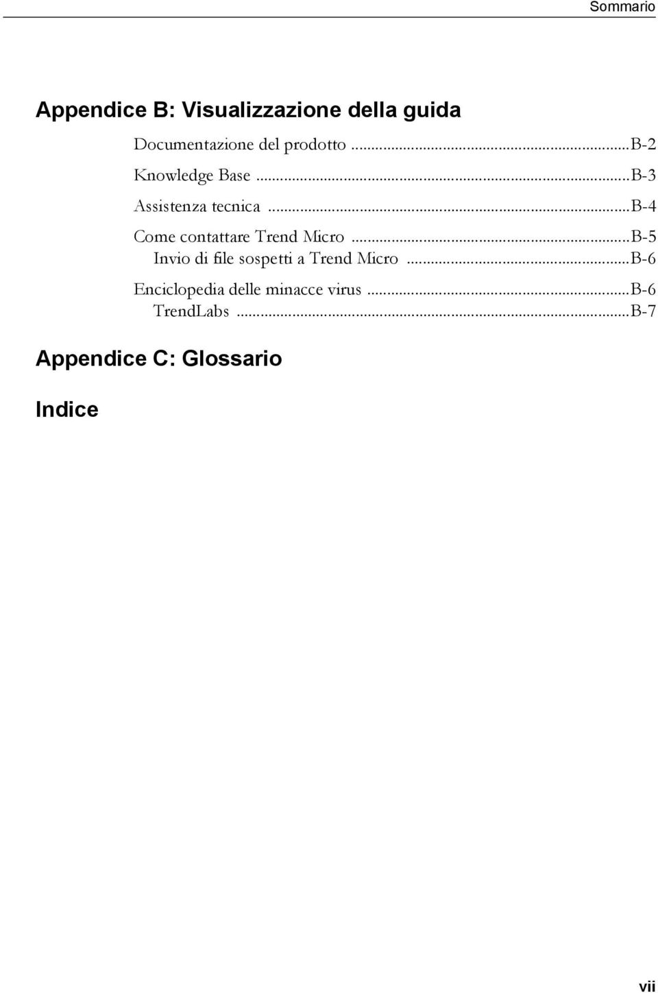 ..b-4 Come contattare Trend Micro.