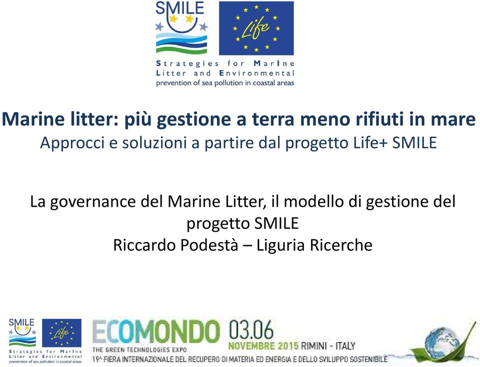 SMILE La governance del Marine Litter, il modello di