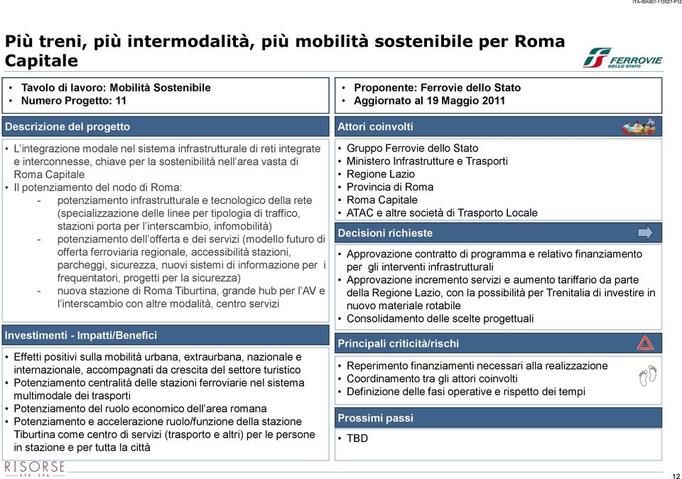 - potenziamento infrastrutturale e tecnologico della rete (specializzazione delle linee per tipologia di traffico, stazioni porta per l interscambio, infomobilità) - potenziamento dell offerta e dei