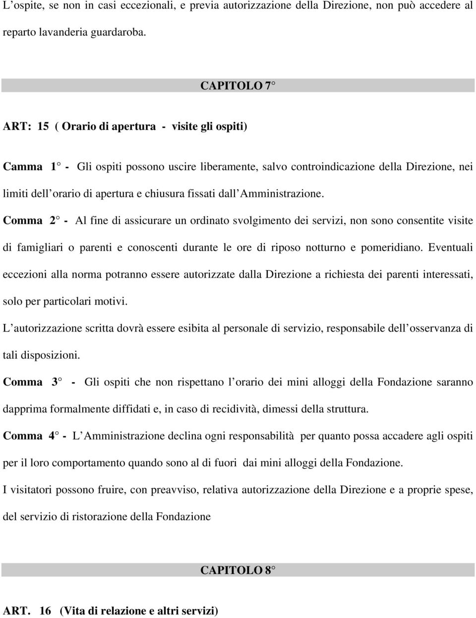 fissati dall Amministrazione.