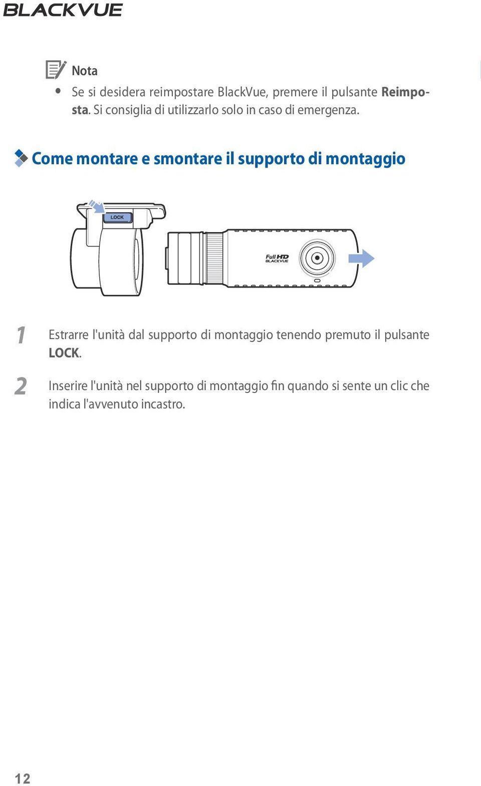 Come montare e smontare il supporto di montaggio 1 Estrarre l'unità dal supporto di