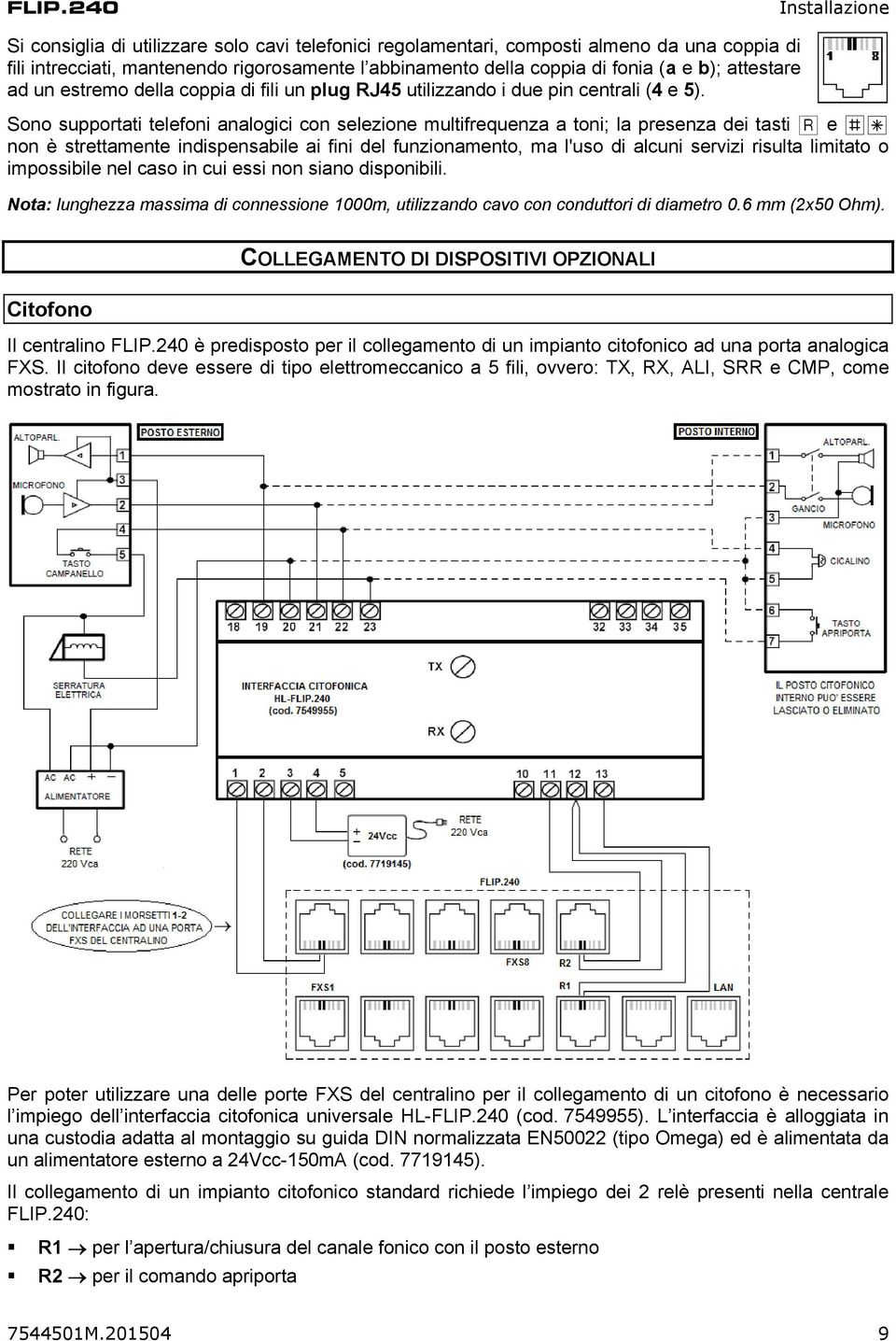 Sono supportati telefoni analogici con selezione multifrequenza a toni; la presenza dei tasti ê e op non è strettamente indispensabile ai fini del funzionamento, ma l'uso di alcuni servizi risulta