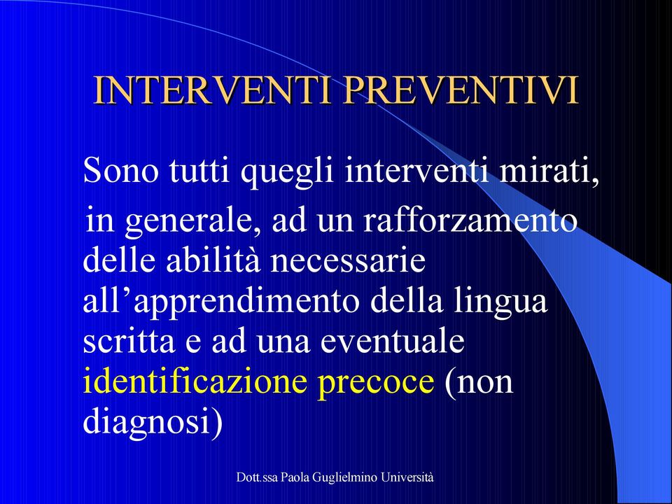 abilità necessarie all apprendimento della lingua