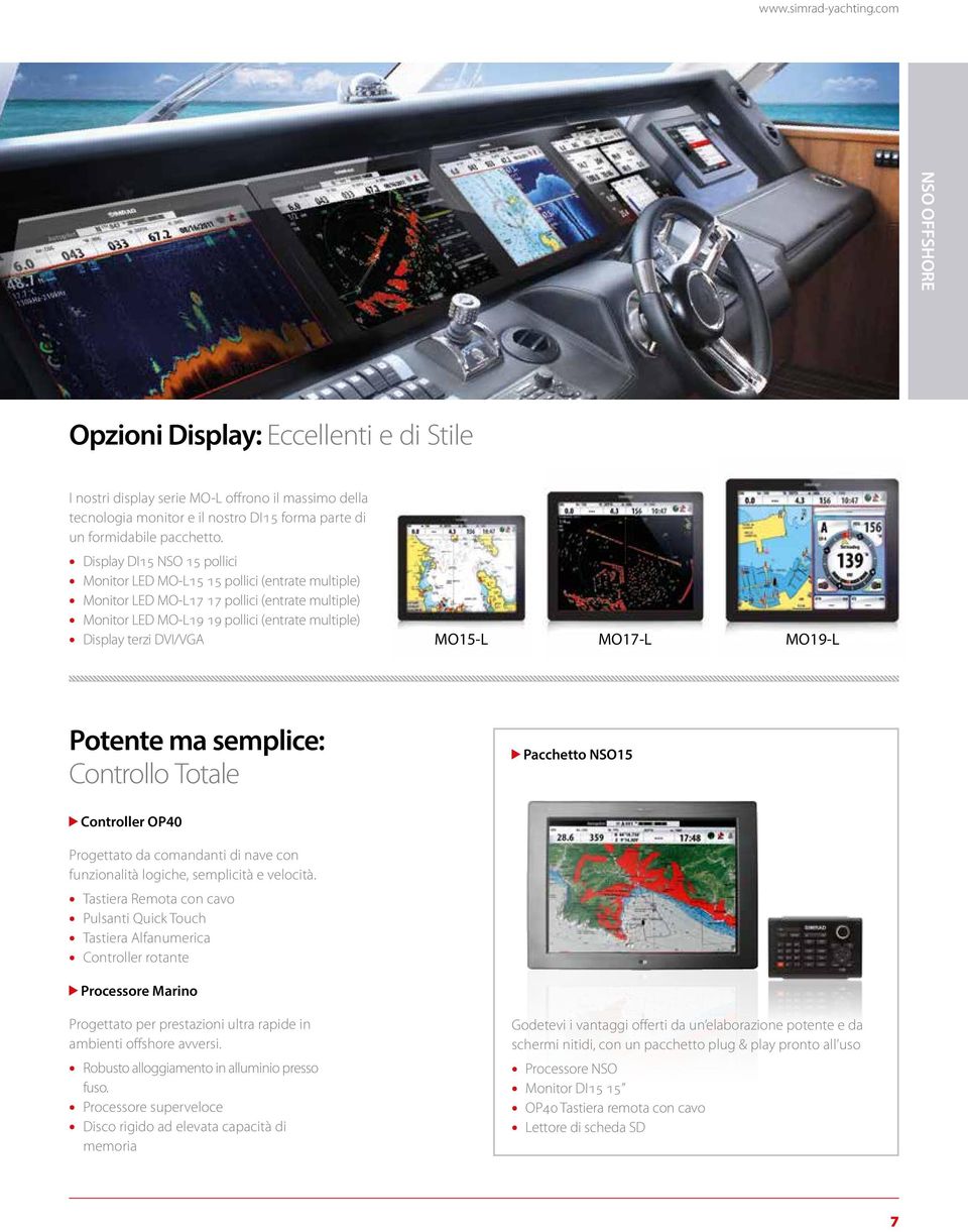 Display DI15 NSO 15 pollici Monitor LED MO-L15 15 pollici (entrate multiple) Monitor LED MO-L17 17 pollici (entrate multiple) Monitor LED MO-L19 19 pollici (entrate multiple) Display terzi DVI/VGA