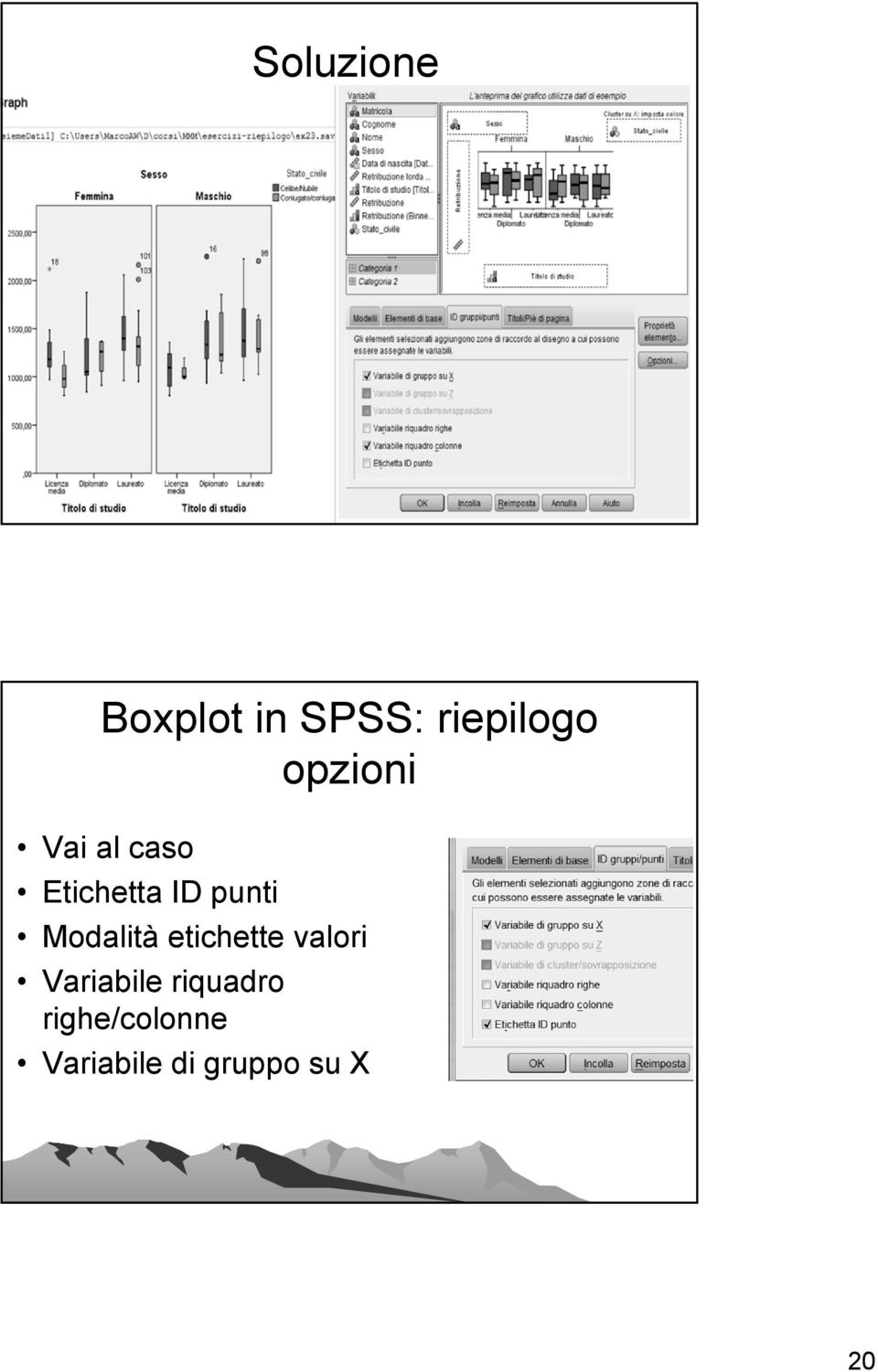 Modalità etichette valori Variabile