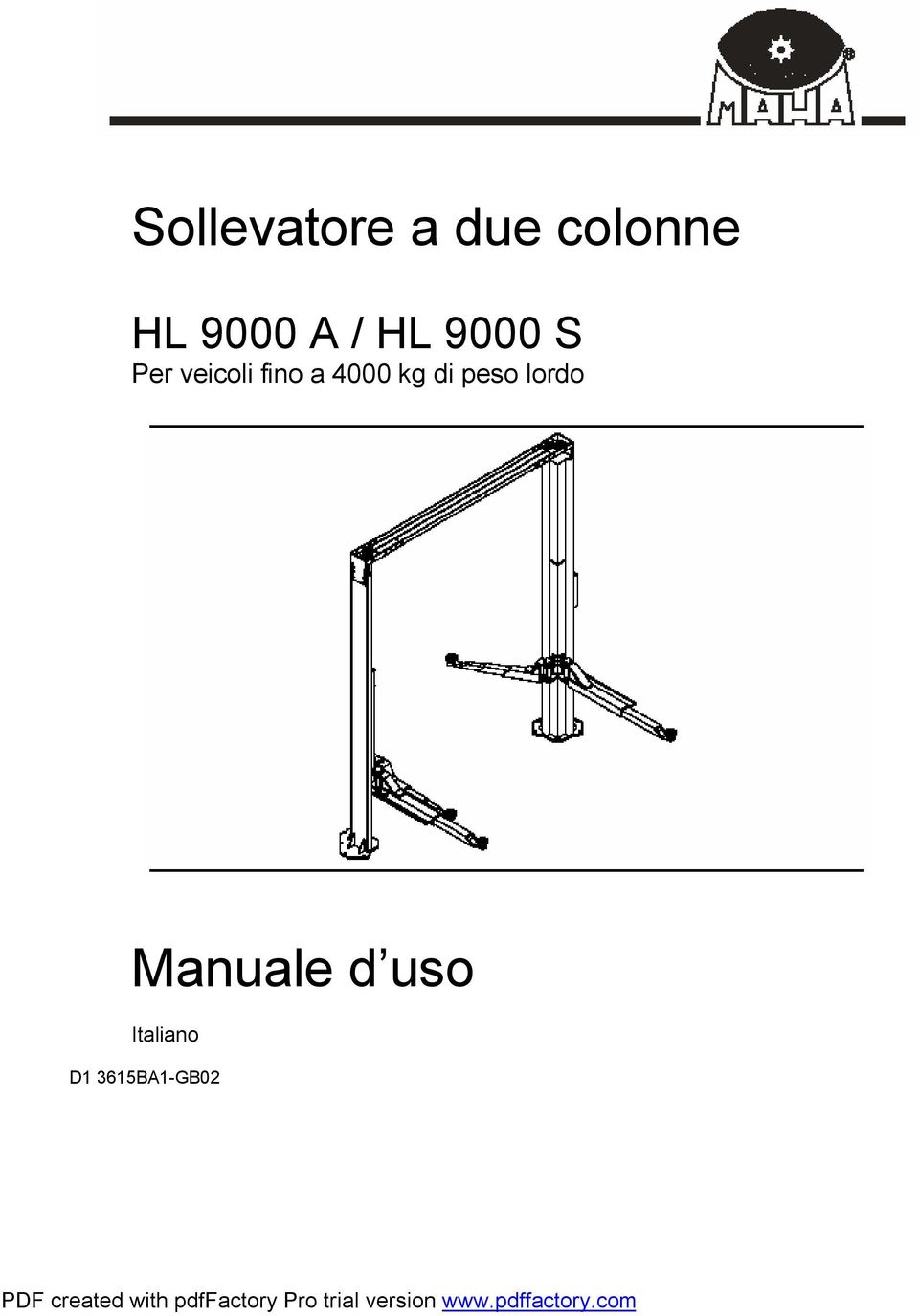 fino a 4000 kg di peso lordo