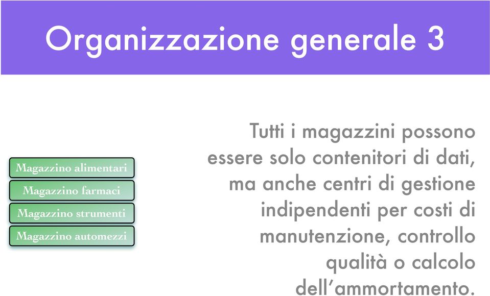 essere solo contenitori di dati, ma anche centri di gestione