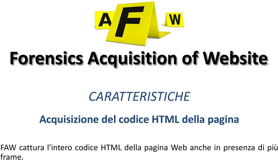 l'intero codice HTML della