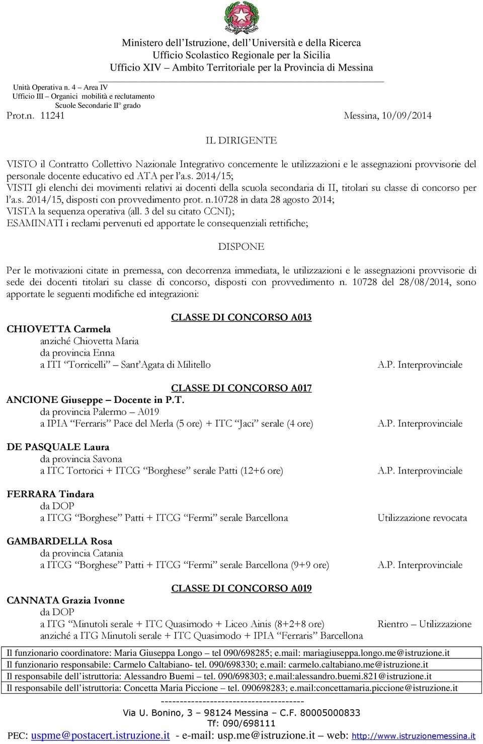 ci mobilità e reclutament